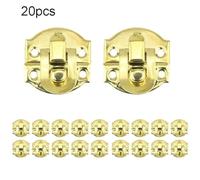 QOXEZY Hasp Lock Clasp for Jewelry Box Suitcase for Ideal for Office and Home with Antique and Hasp Size 20 * 20mm Crafted from Metal Wood showcasing Their Timeless Charm(Yellow)