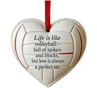 QOXEZY Heart-Shaped Baseball Ornament, Christmas Tree Decoration, ABS, 7cm