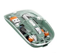 QOXEZY Innovative Transparent Design The Silent Click Experience in a Rechargeable Mouse (green)