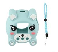 QOXEZY Interactive Toy Case for Punirunes - Silicone Skin with Hand Strap Screen Protection Pink Blue 8.3cm(Blue)