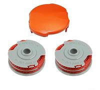 QOXEZY Line & Cover,2 Spool Line +1 Cap for Flymo for CONTOUR 500 Power Plus 500 & 500XT String Trimmers,Replacement Double Autofeed Spool & Line
