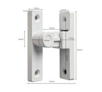 QOXEZY Lock Bolt Sliding 5 Color Option Accessories for Ideal for Office and Home with Door and Lock Classic Aesthetics Featuring a Timeless Design(White)