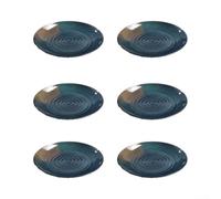 QOXEZY Melamine Dinner Plates - Concentric Ripple Flat Dishes for Home & Restaurant Serving(17.5cm)