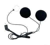 QOXEZY Motorcycle Helmet Speakers Microphone Kit for Intercom - Dual Noise Reduction Hi-Fi Sound Full Face Half Helmet Black 1m Wire(B)