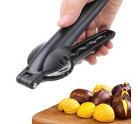 QOXEZY Non Deforming Nut Cracking Plier, for Repeated Use in Kitchen Environments, Stainless Steel and ABS Blend, Non-Slip Handle, Leveraged Design, for Chestnut Walnut Almonds Hazelnuts