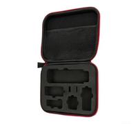 QOXEZY Nylon Storage Bag for Osmo Pocket 3 Waterproof Reusable(red) | for durable nylon fabric, splash-proof zipper, reusable design, fits camera with grip, black or red options
