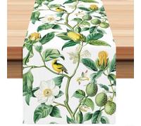 QOXEZY Passion Fruit Table, Kitchen Table Decoration, Holiday Party Decor, 33x183cm, Spun Polyester, Protect Table from Hot Pans Scratches Spills, Machine Wash