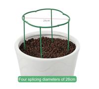 QOXEZY Plant Support Stakes for Garden Vegetables and Flowers, Adjustable Trellis Stand with Anti-Lodging Design, Weather-Resistant Plastic Flower Cage for Wind and Rain Protection, 20cm