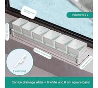 QOXEZY Plastic Flower Pot Set with Tray for Succulents and Plants, Square Nursery Pots with Air Root Control, Breathable Mesh Container, 5 or 12 Pack