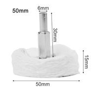 QOXEZY Polishing Mop Wheel 100mm Cotton Buffing Pad with 6mm Shank | This cotton buffing wheel delivers a high-gloss finish on jewellery and metal items.