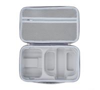 QOXEZY Portable Camera Case for DJI NEO2 - Compact PU Leather Hard Shell Box with Adjustable Strap(Grey)