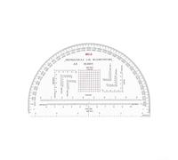QOXEZY Precision Graphometric Square Protractor for Maths Set - Clear Acrylic Angle Ruler for Geometry Set & Technical Drawing in Secondary School - Educational Tool