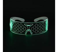 QOXEZY Sci Fi Transparent LED Eyewear Add a Unique Touch to Your Look at Various Occasions (FG11)