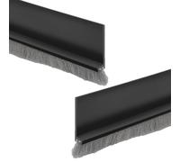 QOXEZY Self Brush Seal Strips for Doors Efficient for Ideal for Indoor and Bathroom with Innovative and Self Size 2pcs Meeting Diverse Home Requirements(Black)