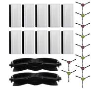 QOXEZY Side Brush Filter Kit For Tikom L9000 for IDEAL for Home with Roller and Side size 22pcs crafted from Plastic and Fabric for L6 Nex EFFECTIVE ROLLER BRUSH Made with materials