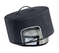QOXEZY Slow Cooker Lid Cover Black Polyester Dust Protector 16x9 Inches