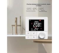 QOXEZY Smart Water Heating Thermostat R8W with WiFi for Alexa and App Control, Offers Weekly Scheduling, Child Lock, and Temperature Calibration for Efficient Energy Management(WIFI Boiler3A)