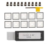 QOXEZY Solid Carbide Turning Blades 12x12x1.5mm With Replaceable Design For CNC Routers, Perfect For Smooth Woodworking And General Turning Applications