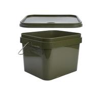 QOXEZY Square Bait Bucket, 10 Litres Capacity for Carp Fishing - for DURABLE PP Material, Fold-Flat Design, Comfortable Handle, 3-Section Removable Insert