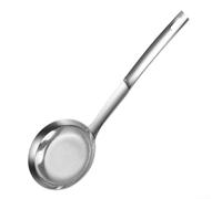 QOXEZY Stainless Steel Strainer Spoon With Dense Mesh Pattern for Efficient Particle Retention and Liquid Flow Control, for Skimming Oil and Grease from Soups, Stews, Frying