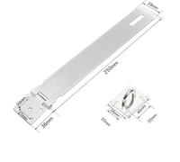 QOXEZY Steel Lock Plate Lock Bolt Buckle Old-Fashioned for Ideal for Outdoor and Home with Stainless and Steel Crafted from Stainless Making it Suitable for Outdoor use(10 inches)