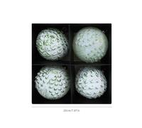 QOXEZY Vintage Christmas Ball Ornaments Set of 4, PVC Retro Style Tree Decorations for Holiday and Seasonal Home Décor, Red Green White Black 10 cm