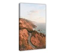 QOYVG Big Sur California Coastal Print, Landscape Wall Art, Pacific Canvas Poster Bedroom Decor Landscape 20x30inch(50x75cm)