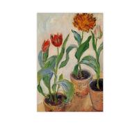 QOYVG Bloemenkunst in Van Gogh-stijl, Impressionistische Kunst, Bloemkunst Aan De Muur, Abstracte Bloemkunst Canvas Poster Bedroom Decor Landscape 16x24inch(40x60cm)