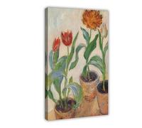 QOYVG Bloemenkunst in Van Gogh-stijl, Impressionistische Kunst, Bloemkunst Aan De Muur, Abstracte Bloemkunst Canvas Poster Bedroom Decor Landscape 16x24inch(40x60cm)