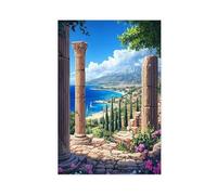 QOYVG Carthage Ruins Art Print, Ancient Tunisia, View of The Mediterranean Sea Canvas Poster Bedroom Decor Landscape 08x12inch(20x30cm)