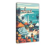 QOYVG Dakar Art Print, Senegal, African Renaissance Monument And Coastal Markets Canvas Poster Bedroom Decor Landscape 20x30inch(50x75cm)