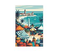 QOYVG Dakar Art Print, Senegal, African Renaissance Monument And Coastal Markets Canvas Poster Bedroom Decor Landscape 20x30inch(50x75cm)