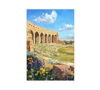 QOYVG El Djem Amphitheater Art Print, Ancient Roman Ruins in Tunisia Canvas Poster Wall Art Decor Print Picture Paintings 24x36inch(60x90cm)