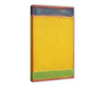 QOYVG Mark Rothko Blauw, Geelgroen Canvas_poster Kunstreproductie, Rothko-reproductie Canvas Poster Bedroom Decor Landscape 12x18inch(30x45cm)
