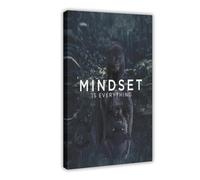 QOYVG Mindset Is Everything Black Panther Canvas Poster Bedroom Decor Landscape 16x24inch(40x60cm)
