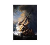 QOYVG The Storm on The Sea of Galilee by Rembrandt Canvas Poster Bedroom Decor Landscape 12x18inch(30x45cm)