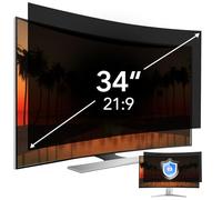 QOYZINE 34 inch Computer Privacy Screen Filter for 21:9 Aspect Ratio Widescreen Monitor,34in Curved Computer Monitor Privacy Shield Anti Glare Blue Light Eye Protection, Anti-Scratch Removable