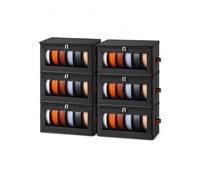 Qozary Filament Storage Box - 6 Pack 3D Printer Filament Storage Containers with Desiccants, Holds Up to 36 Rolls, 4D Printing Accessories Holder Rack for Home, Office Workshop, Studio