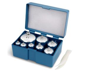 QP Calibration Weights 1000g, 8PCS OIML Class M1 High Precision Scale Calibration Weight Set, 10g 20g 50g 100g 200g 500g Calibration Weight with Tweezers for Digital Scale, Gram Scale, Lab Scale