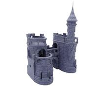 QP3D - Barbican Gate Castle - Fantasy Building Terrain Scenery for Tabletop & RPG 28-32mm Miniatures Wargame Props DnD D&D, 3D Printed and Paintable (Classic Wall)