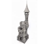 QP3D - Raven Tower House - Fantasy Building Terrain Scenery Age 10+ for Tabletop & RPG 28-32mm Miniatures Wargame Props DnD D&D, 3D Printed and Paintable