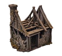 QP3D - Small Medieval Ruined House 28-32mm Terrain - Frostguard Town Building for Tabletop RPG & Skirmish Games, Fantasy Battles & Tabletop Wargaming