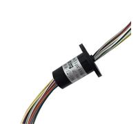 QPAJWAKS 2/4//6/8/12/18 Channel Micro Rotate Slip Ring 2A Diameter 12.5mm For RC Excavator Model DIY PTZ Gimbal Electric Collector Rings(18 Channel)