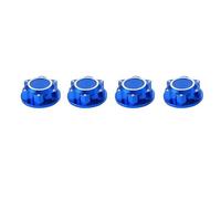 QPAJWAKS 4Pcs Aluminum 24Mm Hex Wheel Nuts Wheel Hub Cover Dustproof Anti-Skid For Arrma 1/5 KRATON 8S OUTCAST 8S RC Car(Blau)