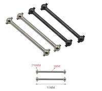 QPAJWAKS 4Pcs Metal Dogbone 51MM for WLtoys A979 A949 A959 A969 K929 Himoto E18 Spino HSP 1:18 RC Car Upgrade Parts(Silver 4pcs)