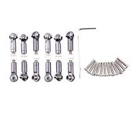 QPAJWAKS 6Pcs Adjustable Metal Linkage Pull Rod Front/Rear Servo Link For Wltoys A949 A959 A969 A979 K929 RC Car Upgrade Spare
