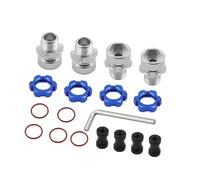 QPAJWAKS RC Car Splined 12mm to 17mm Metal Wheel Hex Hub Adapter for Traxxas 1/10 Slash 2WD 4X4 Rustler Stampede 2WD 4X4 Upgrade Parts(Blau)
