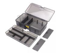 QPASRLAL Storage boxes Fishing Tackle Box Waterproof Plastic Double Layer Spinner Lures Hook Minnow Bait Storage Case Fishing Tool Accessories Canvas storage box