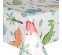 QPC Direct Dinosaurs Multi PVC Oilcloth Table Cover Vinyl Tablecloth 140 x 140cm Square