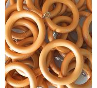 QPC DIRECT Extra Strong Unbreakable Curtain Rings for 28mm Wood Poles (100, Antique Pine)